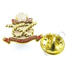 North Stafford Regiment Lapel Pin Badge (Metal / Enamel)